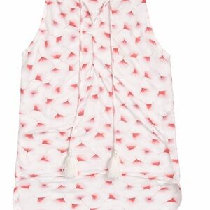 Floral Sleeveless Top - White and Pink